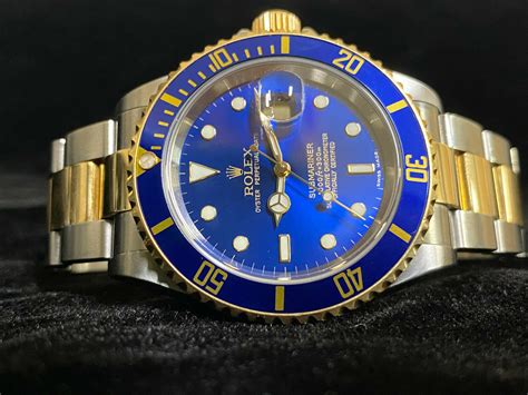 blue and gold mens rolex|rolex submariner blue gold steel.